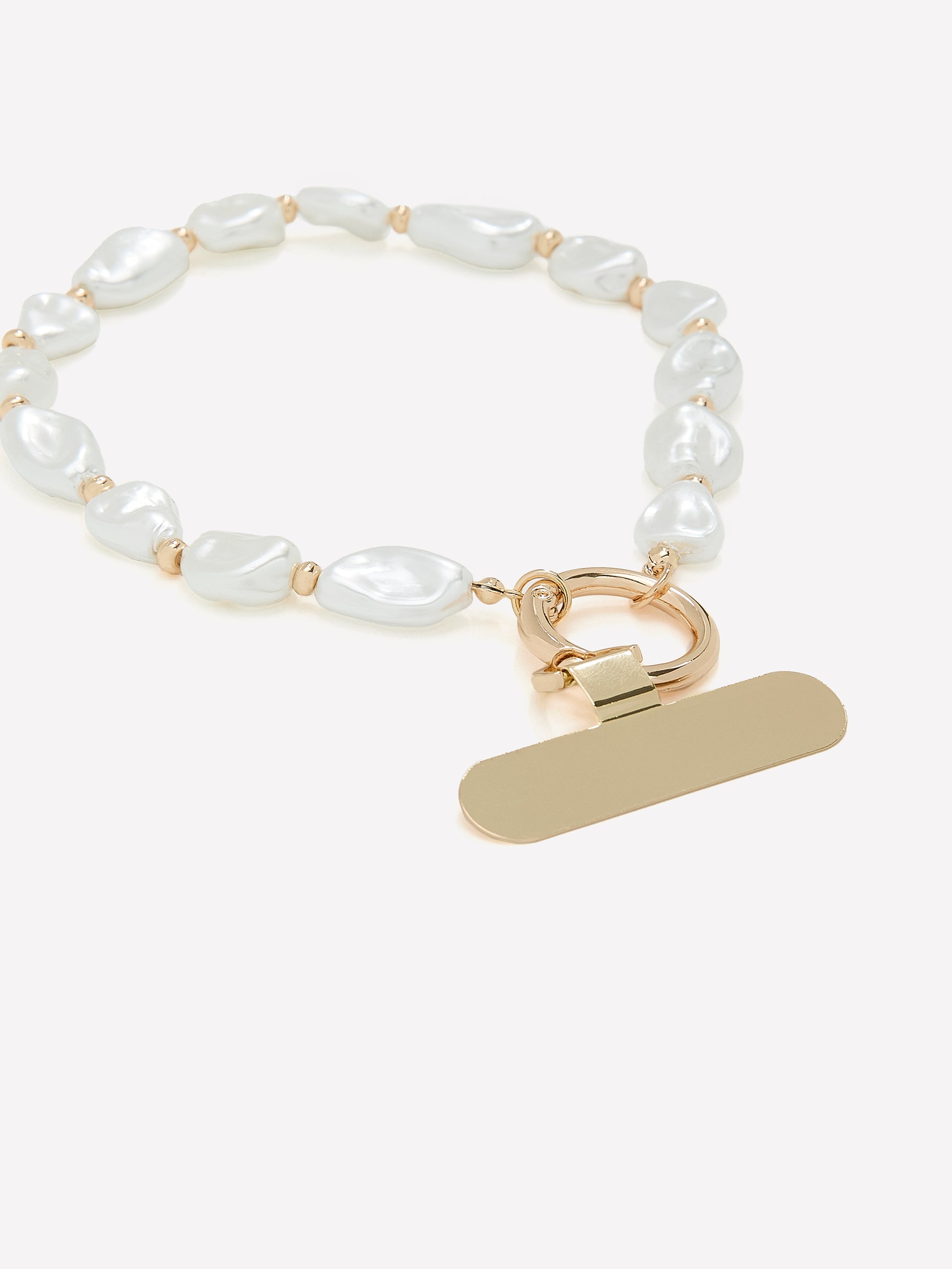 Glass Pearl Bag Charm & Phone Wristlet