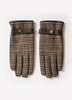 Men's Leather Gloves Sheepskin Houndstooth Panel