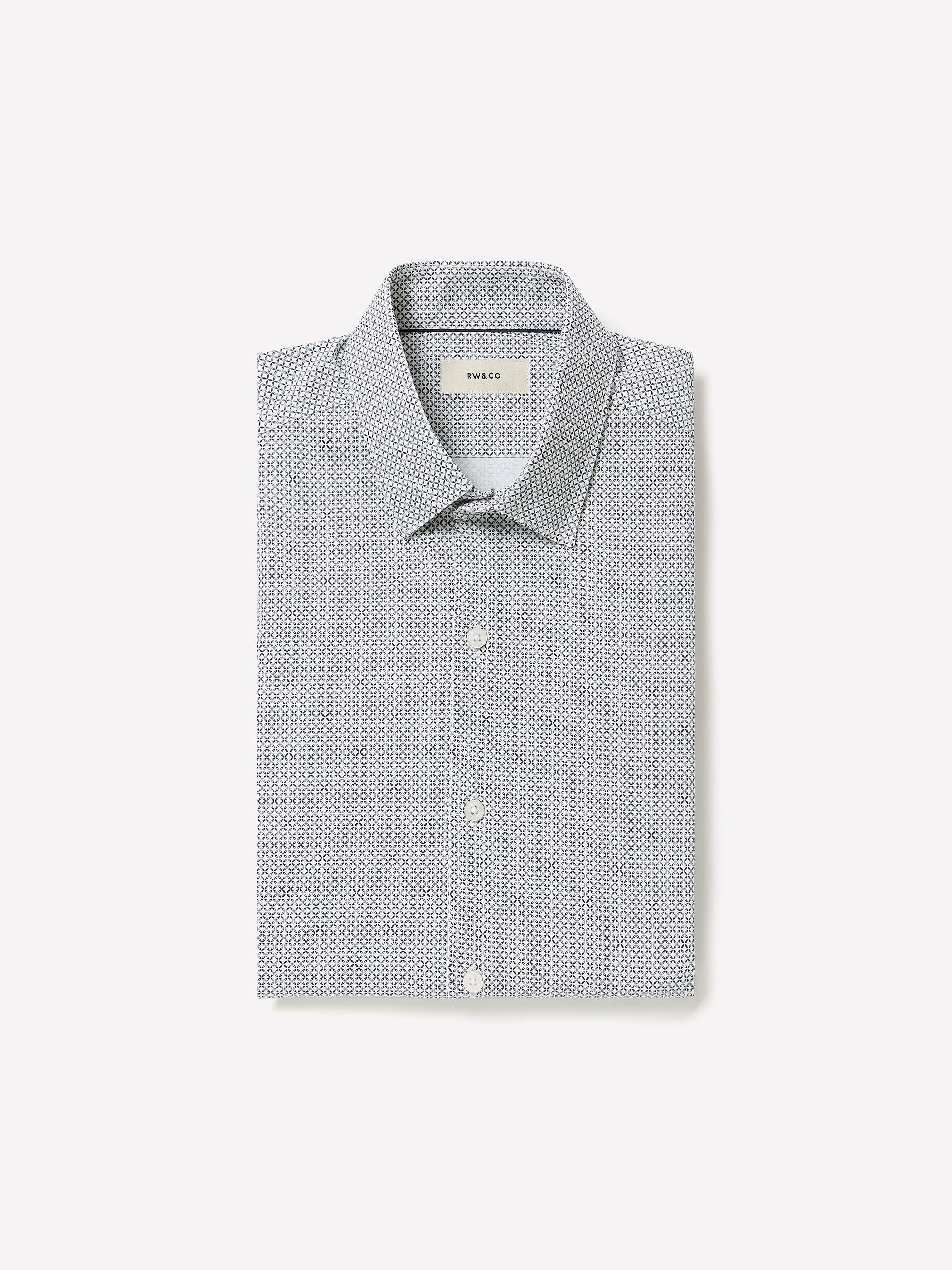 Slim Fit Cotton Knit Shirt with Tailored Collar