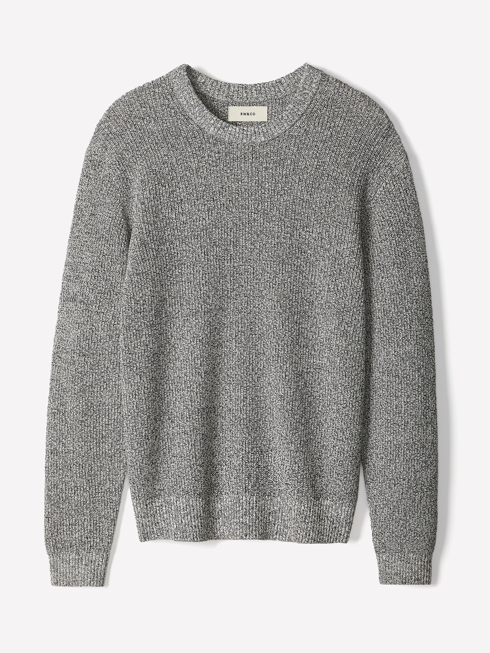 Knit Crewneck Sweater Cotton Cashmere Blend