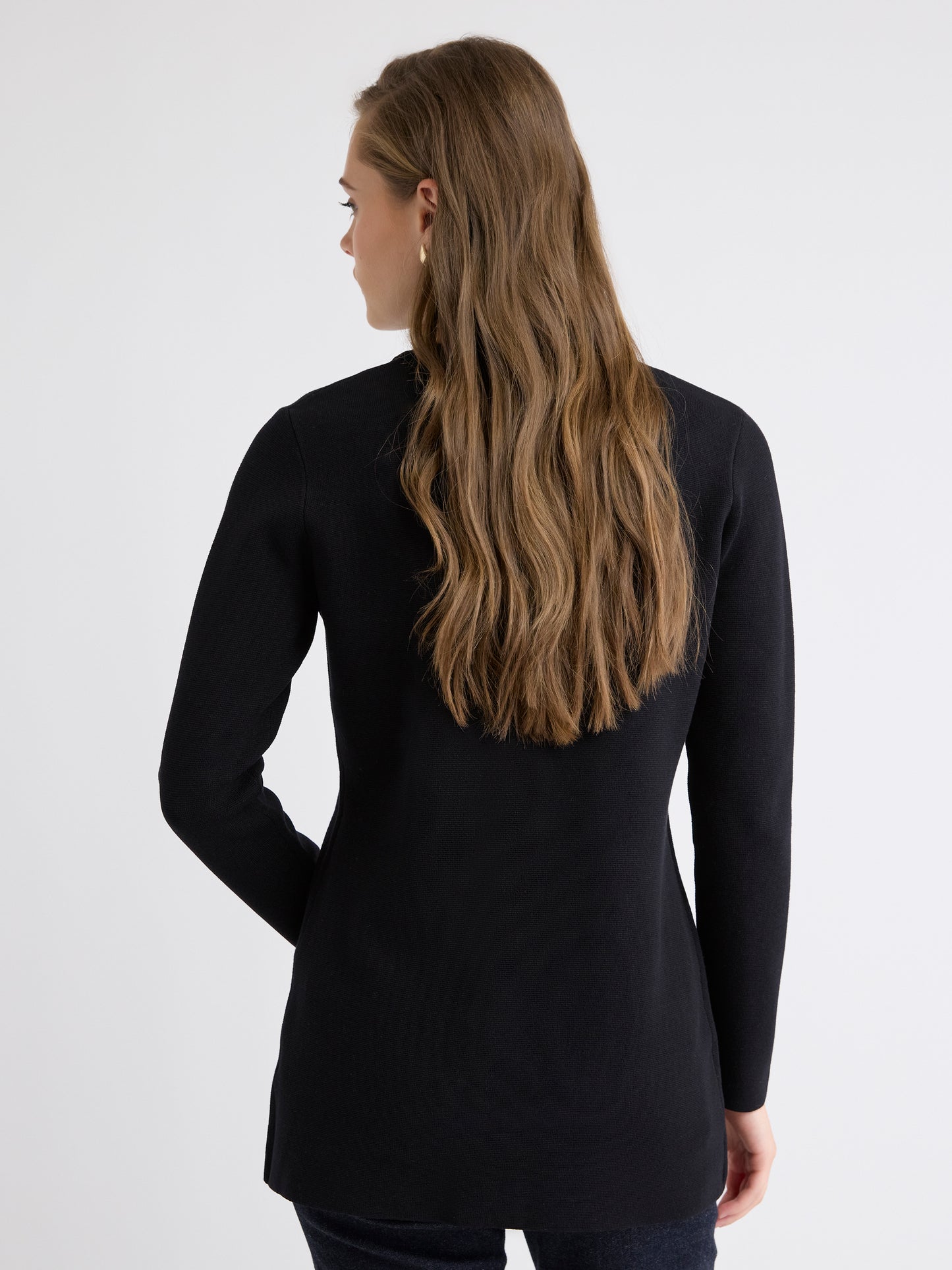 Long-Sleeve Long Cardigan