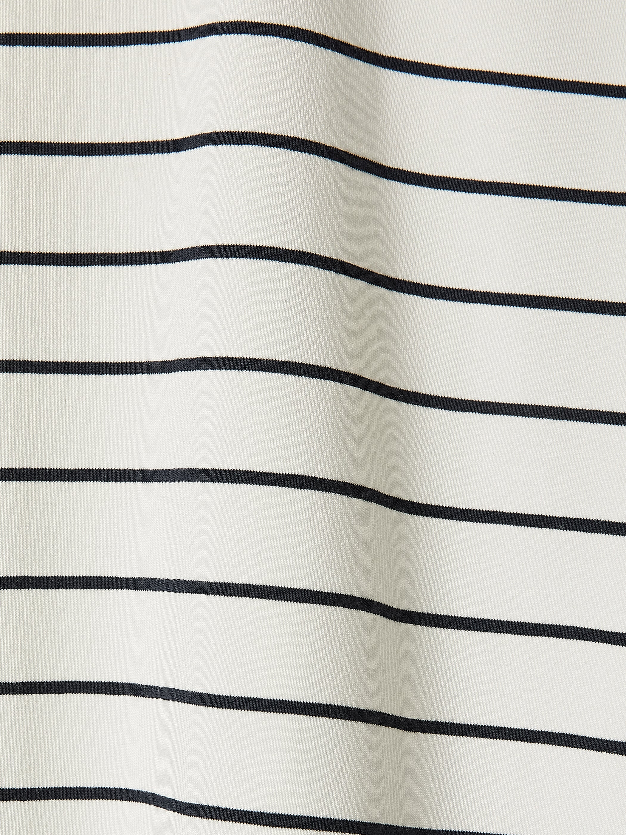 Striped Extended-Sleeve Crew-Neck Tee