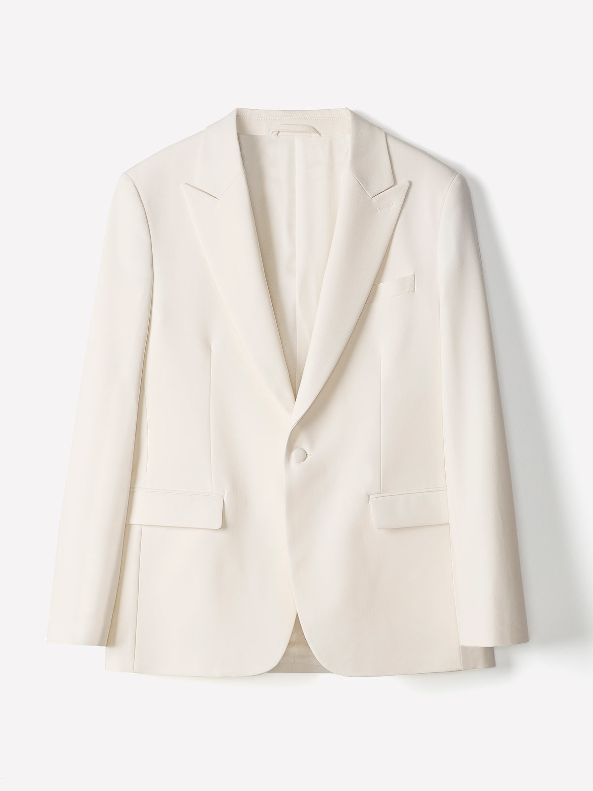 Tailored-Fit White Dinner Blazer