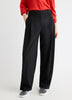 Twill High-Rise Barrel Pant