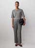 Knit Sweater with Shoulder Pads, Viscose Nylon Blend