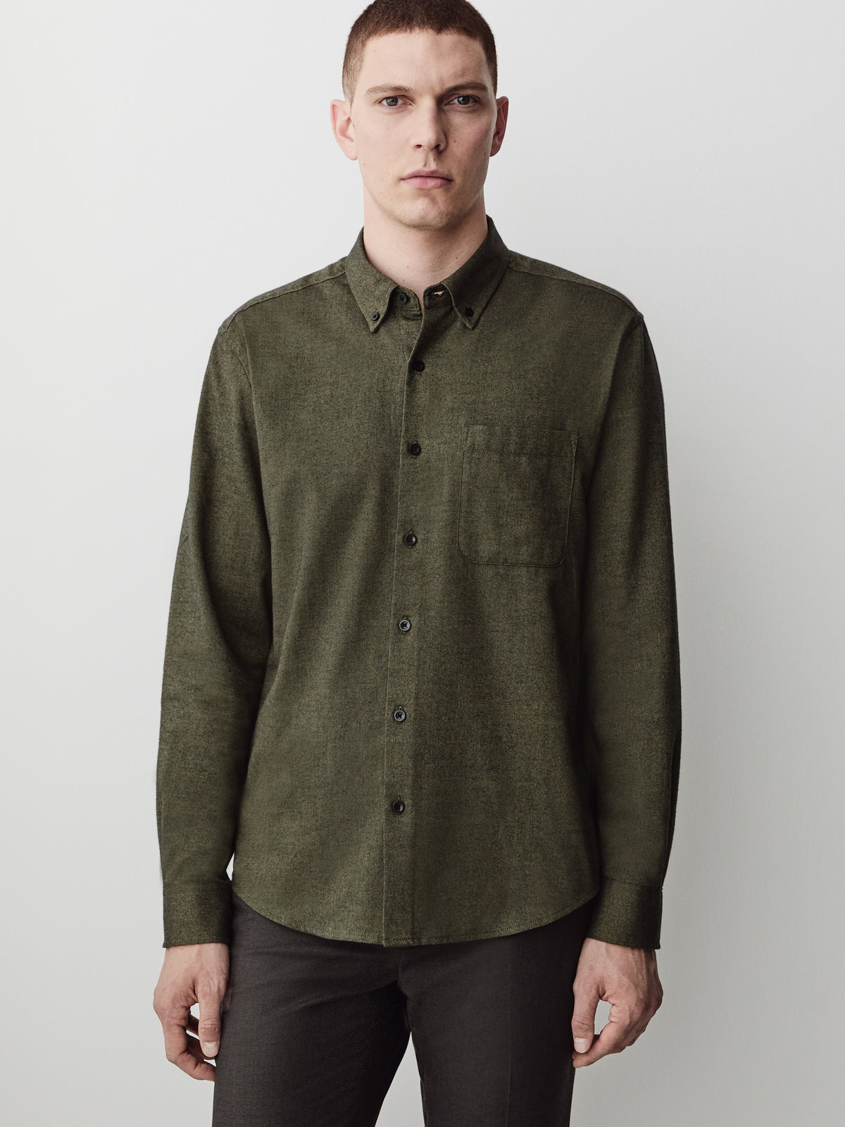 Long-Sleeve Flannel Shirt