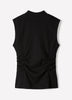 Knit Pullover Rib Mock Neck Top