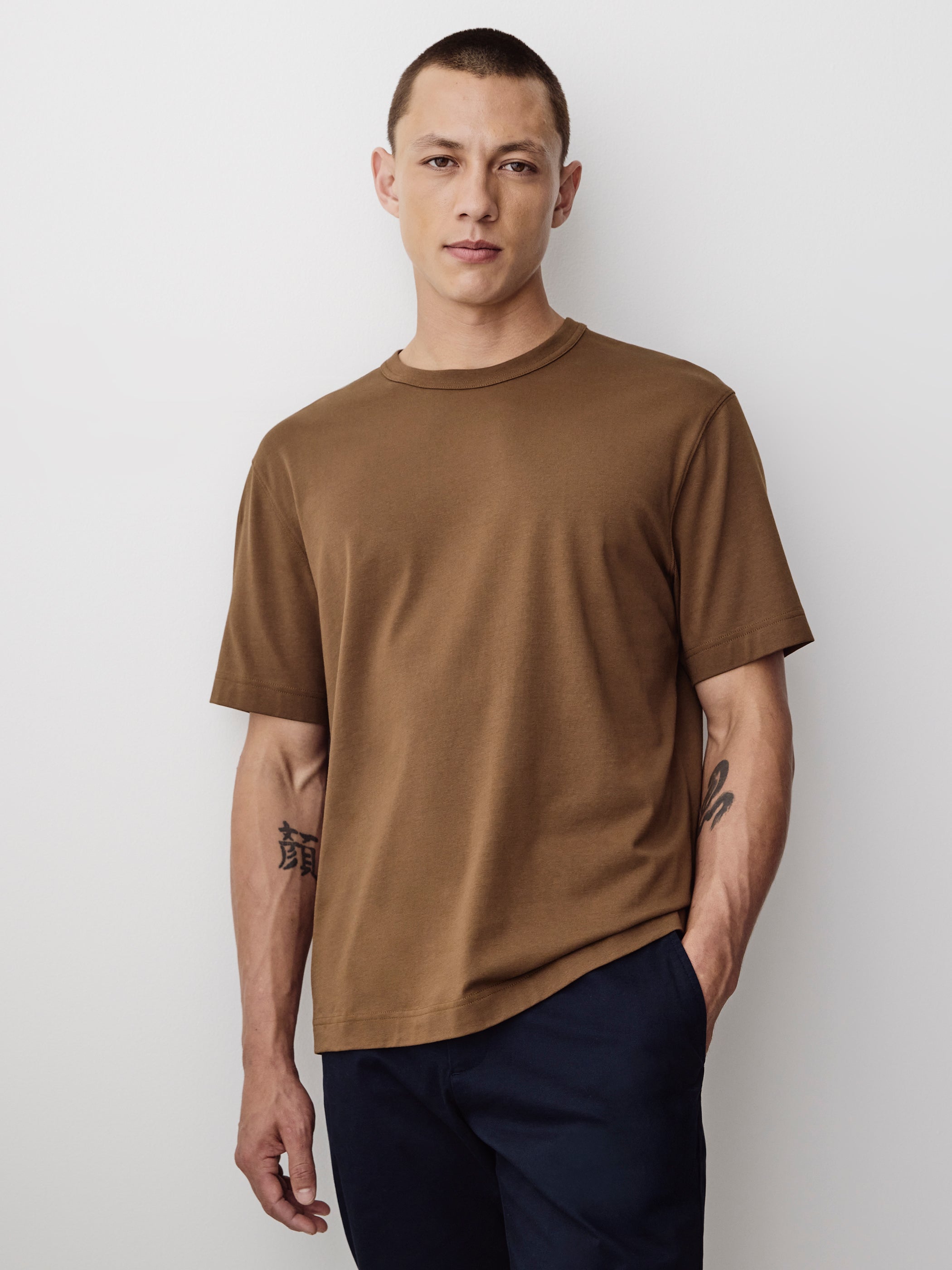 Men's Knit Crewneck T-Shirt Supima Cotton