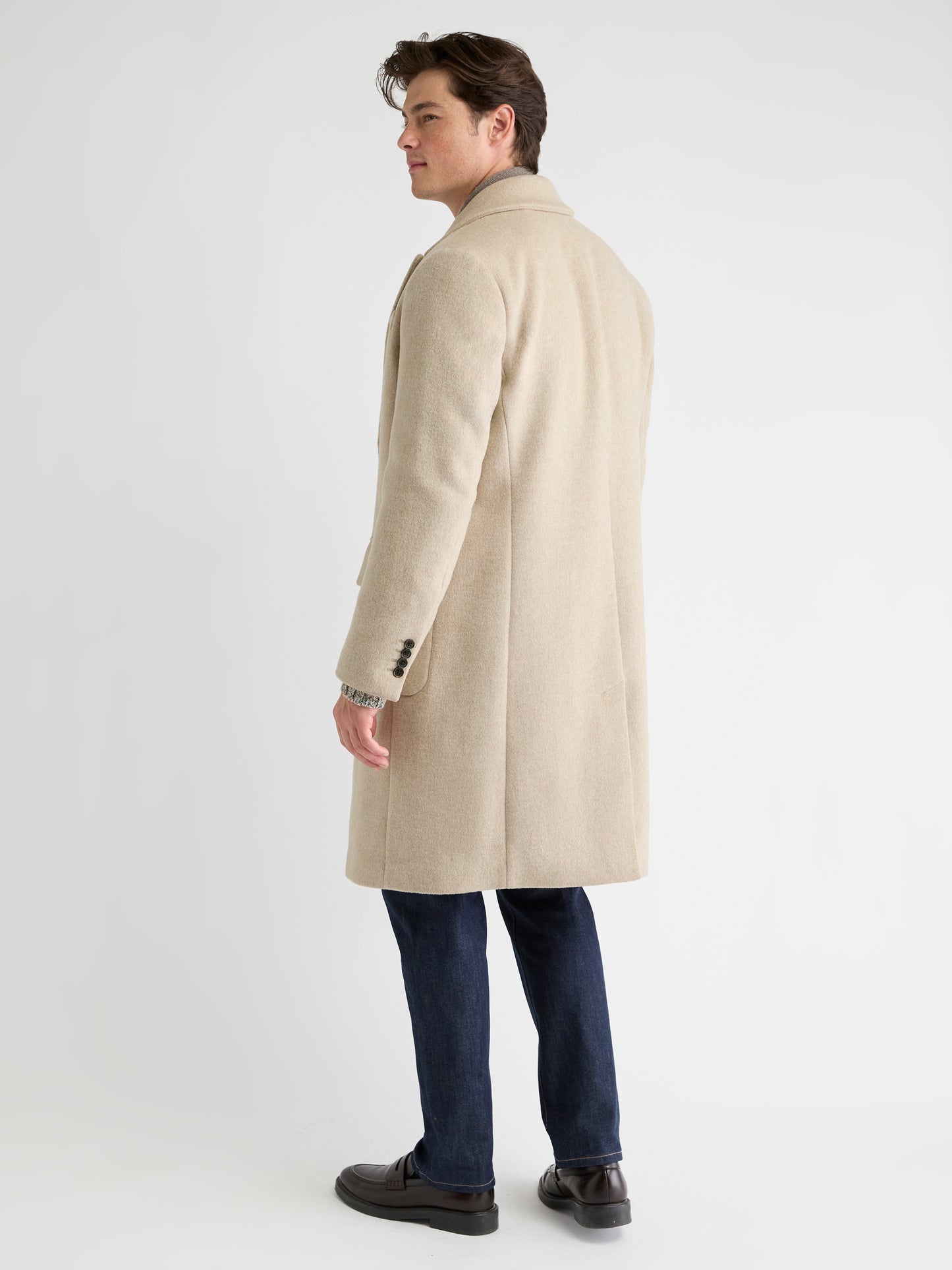 Classic Wool-Blend Coat with Tailored Collar