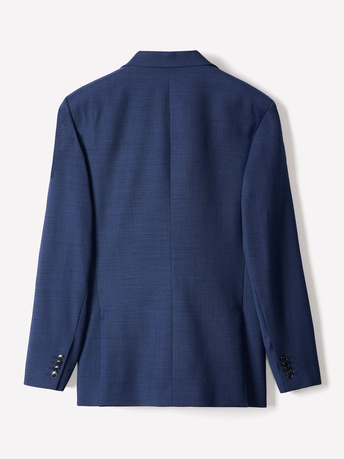 Blue Tailored-Fit Wool Suit Blazer