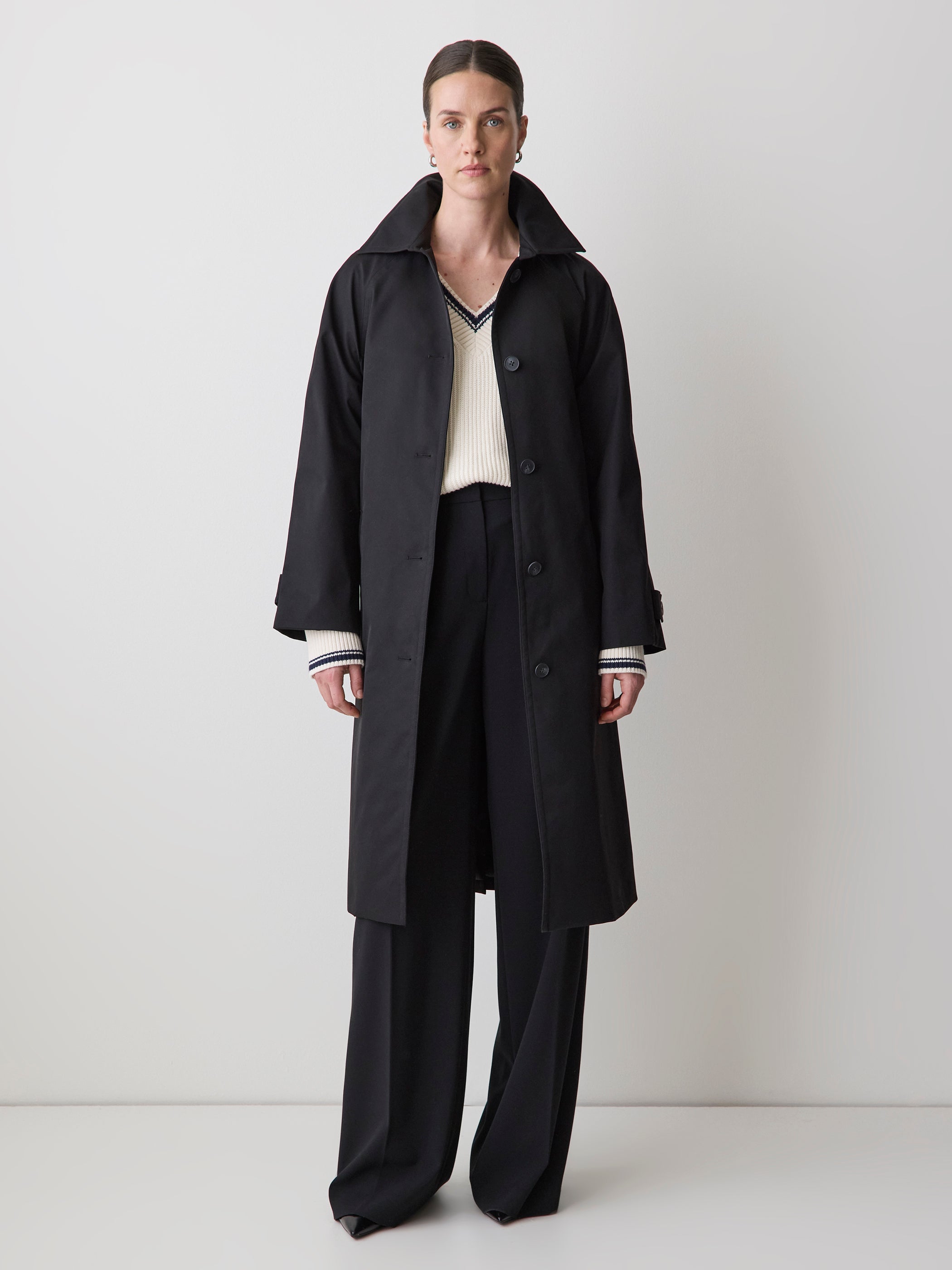 Women's Twill Trench Coat Classic Fit with Removable Belt – RW&CO
