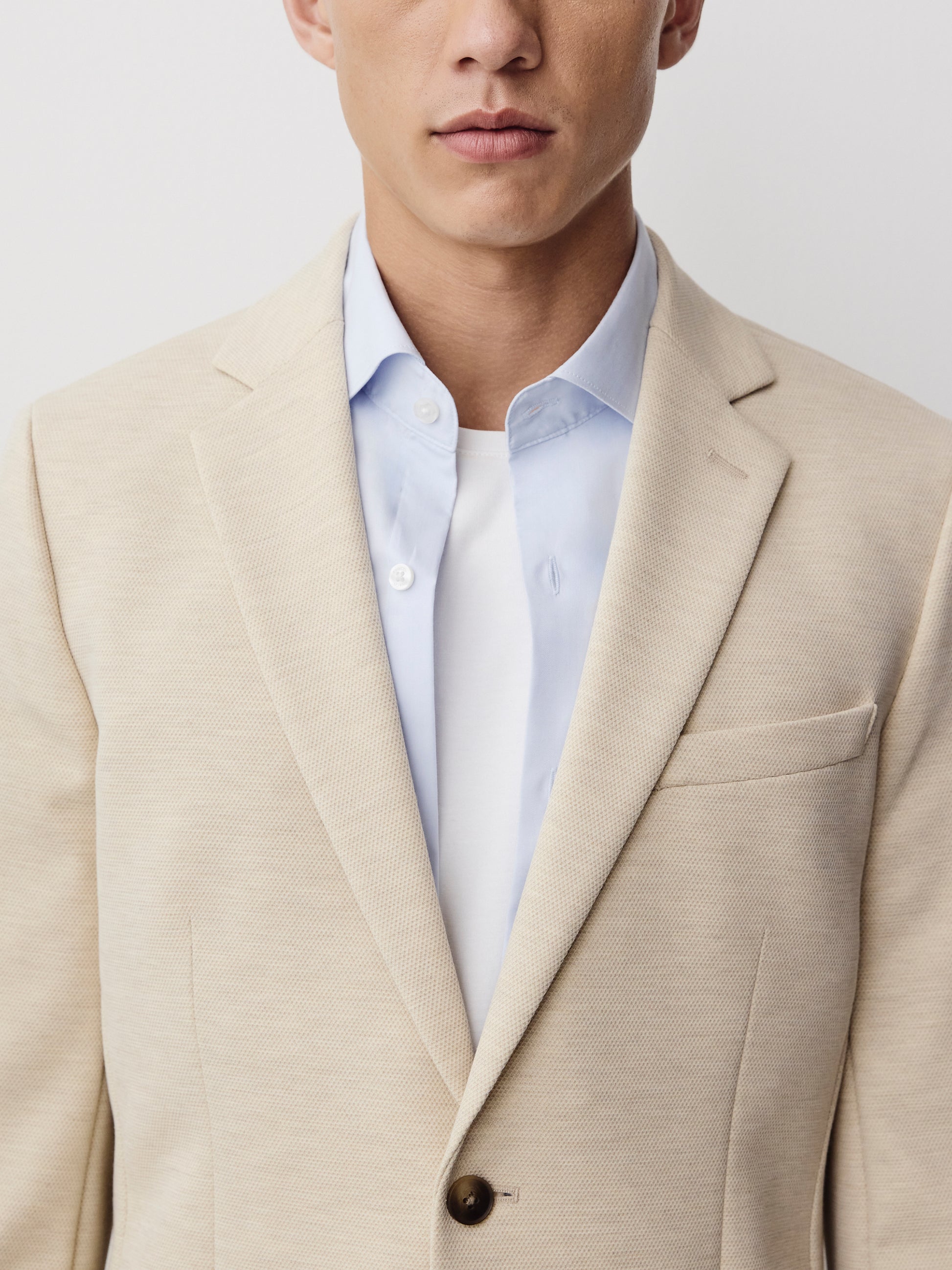 Slim Fit Knit Blazer