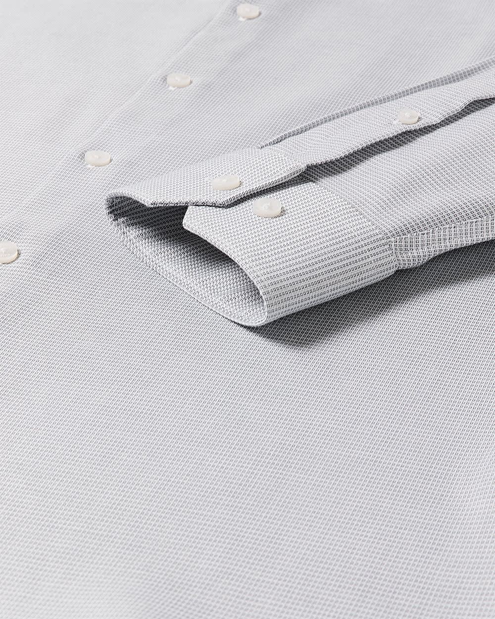 Slim-Fit Dobby Dress Shirt With Micro Squares