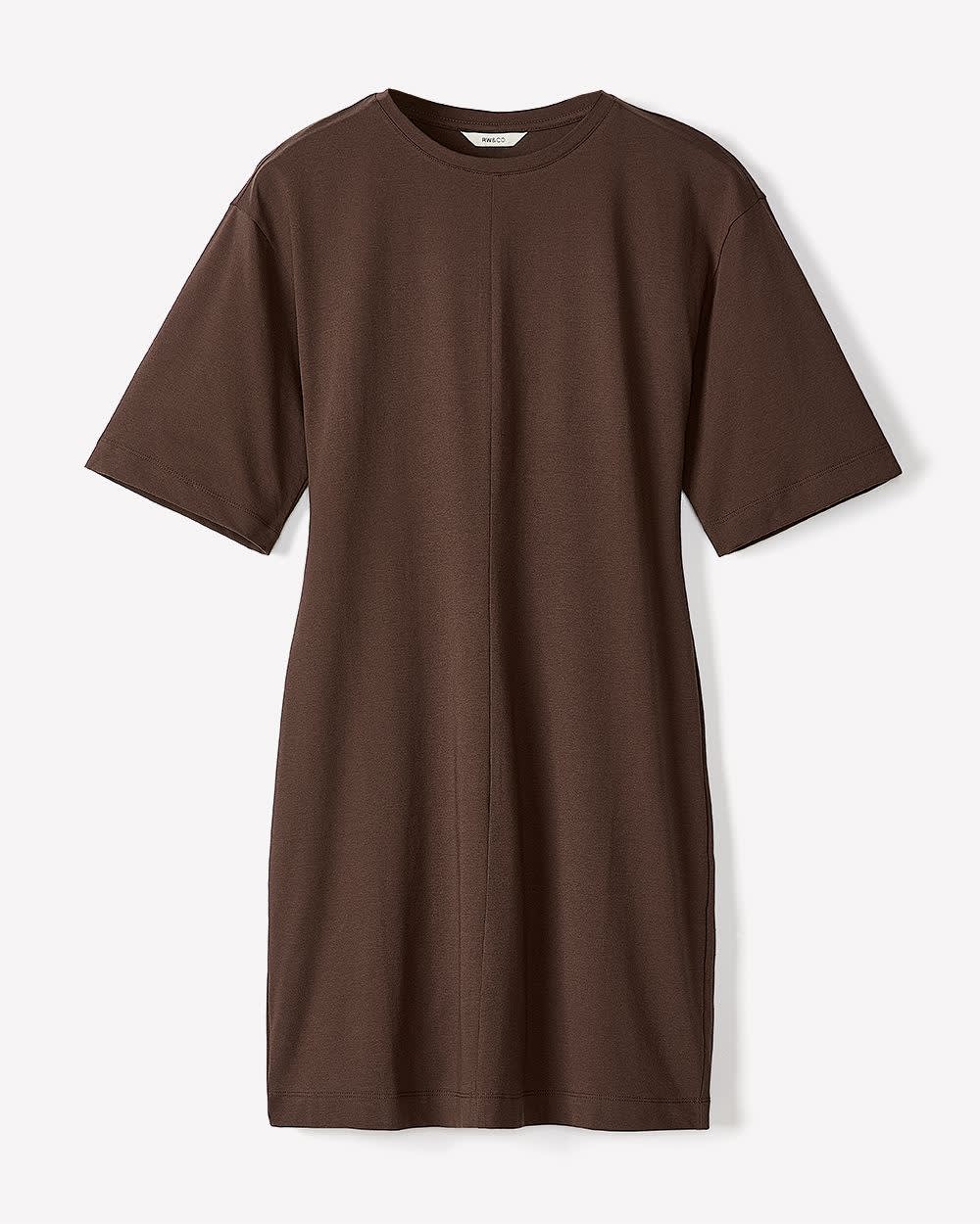 Robe Courte à Manches Courtes et Col Rond