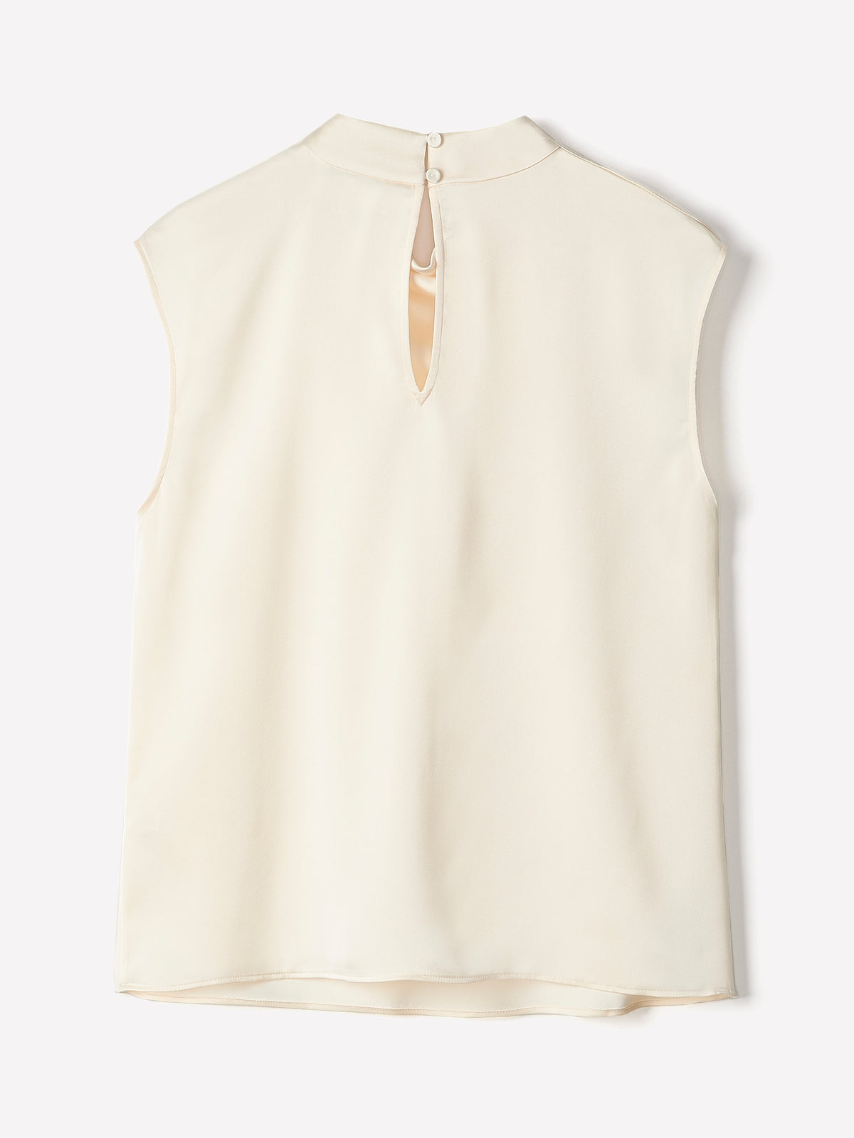 Satin Drapey Neck Extended Sleeve Blouse