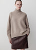 Long-Sleeve Mock-Neck Merino-Blend Sweater