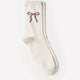 Crew Socks with Bow Detail, Cotton Blend