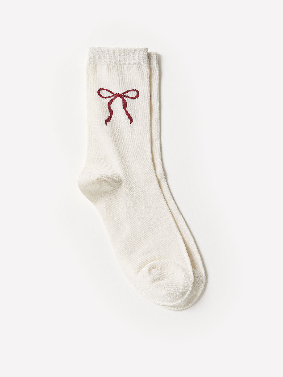 Crew Socks with Bow Detail, Cotton Blend