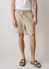 Linen-Blend Shorts with Elastic Waistband