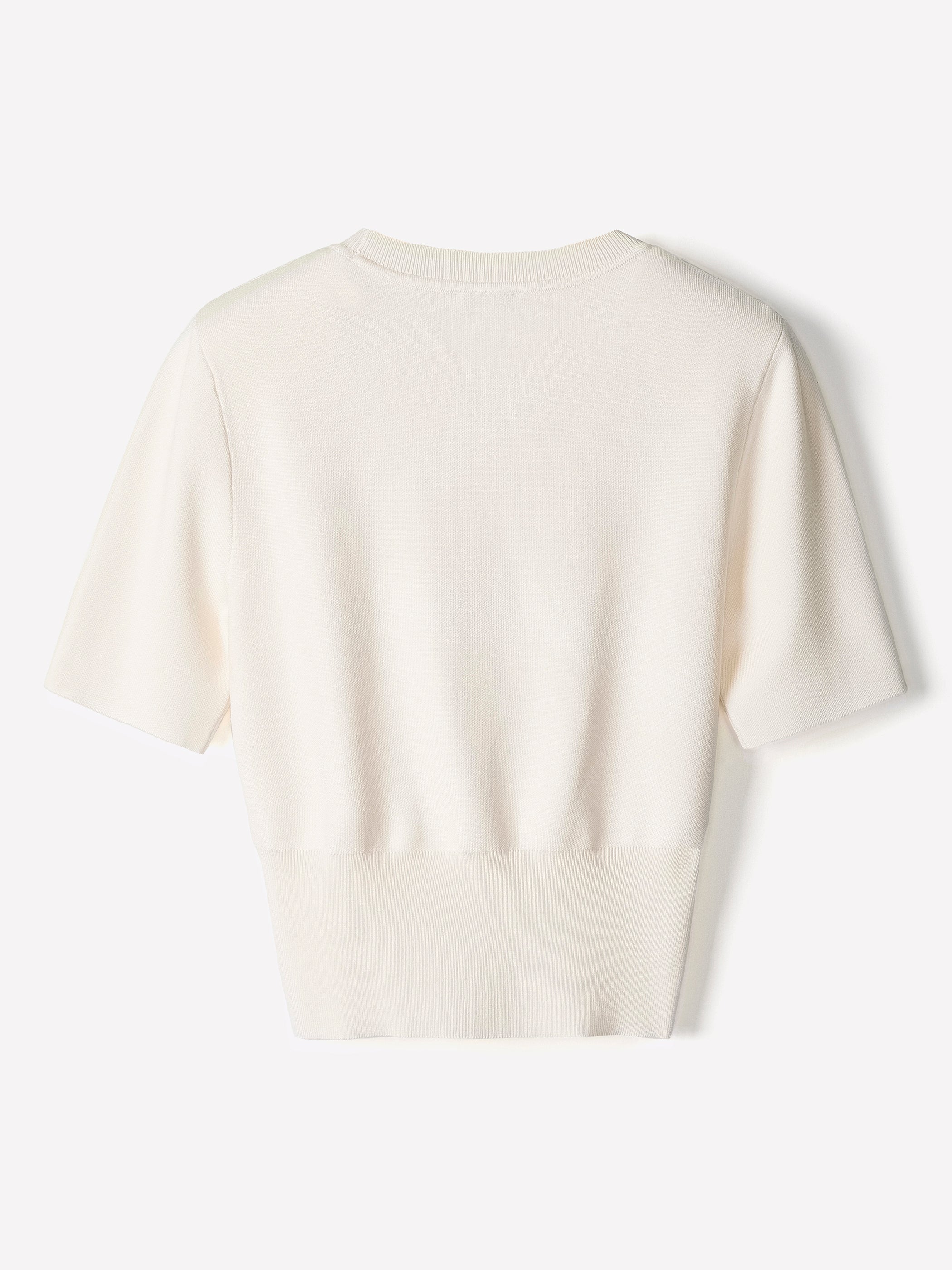 Knit Sweater with Shoulder Pads, Viscose Nylon Blend