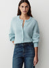 Wool-Blend Long-Sleeve Crew-Neck Cardigan