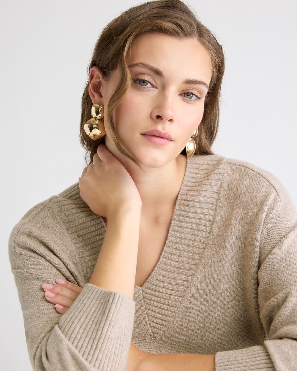 Boucles d'Oreilles à Pendentifs à Effet Dôme