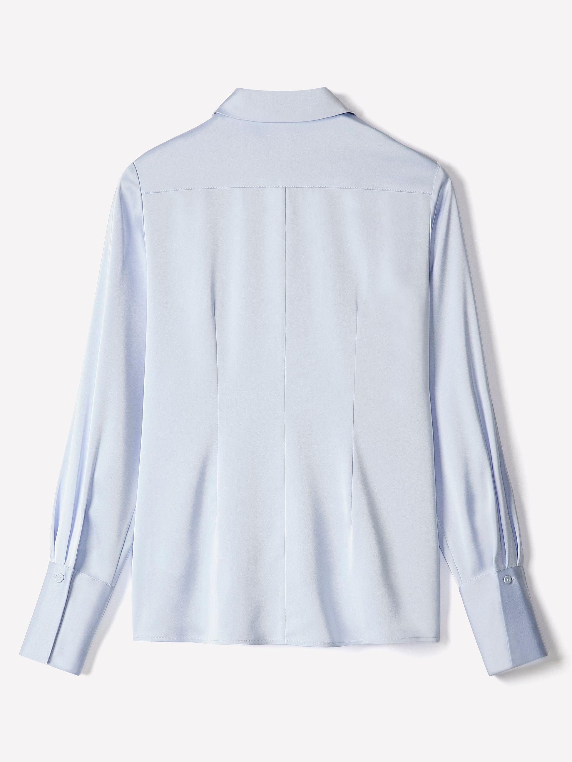 Woven Satin Long Sleeve Shirt