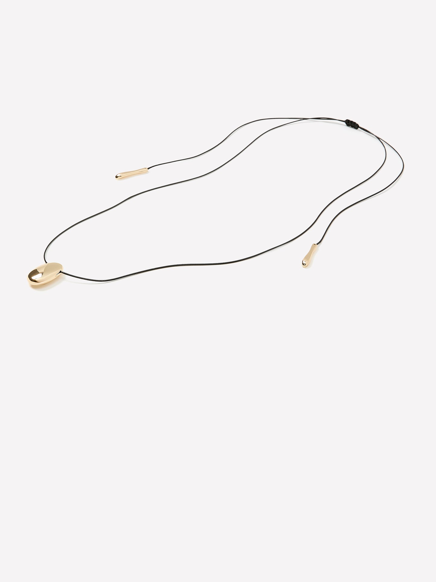 Cord Necklace with Organic Pendant