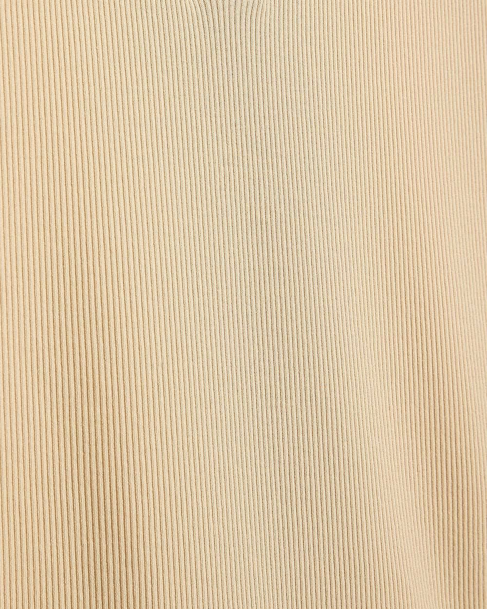 Haut Côtelé à Col Henley et Manches Courtes