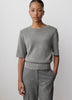 Knit Sweater with Shoulder Pads, Viscose Nylon Blend