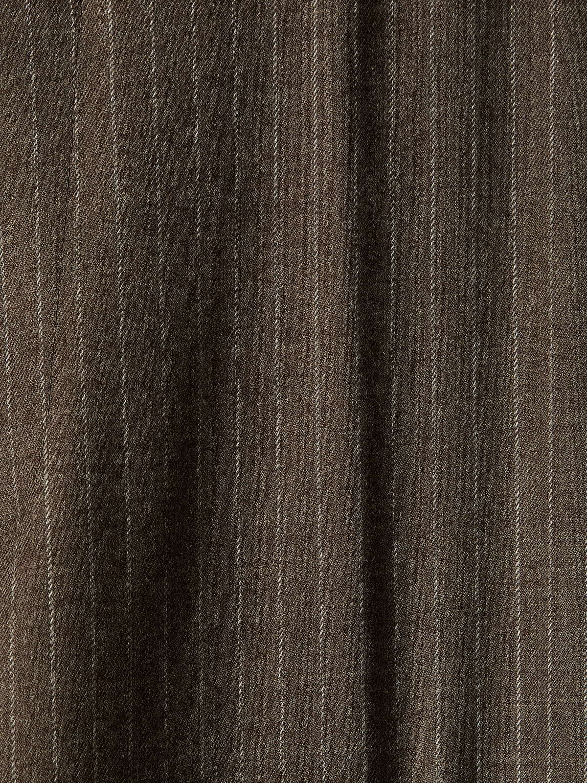 Tailored-Fit Striped Brown Wool Suit Pant
