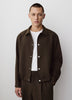 Men's Woven Jacket with Snap Closure