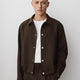 Men's Woven Jacket with Snap Closure