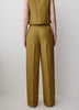 Wide-Leg High-Rise Linen-Blend Pant