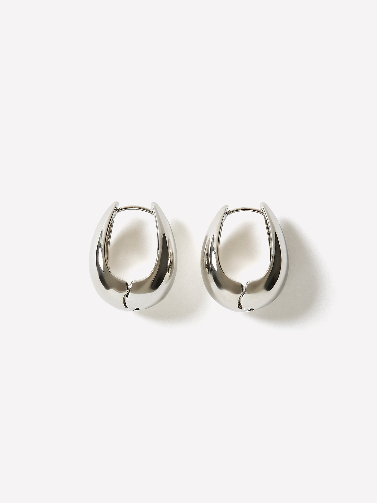 Hoop Earrings Sculptural Design Metal