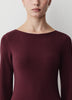 Knit Boat Neck A-Line Mini Dress