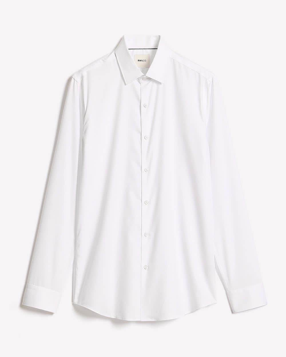 Slim-Fit Solid Cotton Modal Dress Shirt