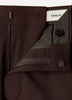 Slim-Fit Burgundy Suit Pant