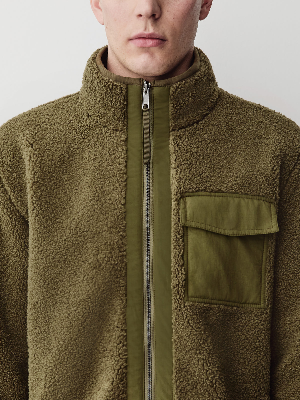 Sherpa Mock Zip Jacket 100% Polyester