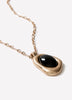 Pendant Necklace with Semi-Precious Stone, Metal Finish