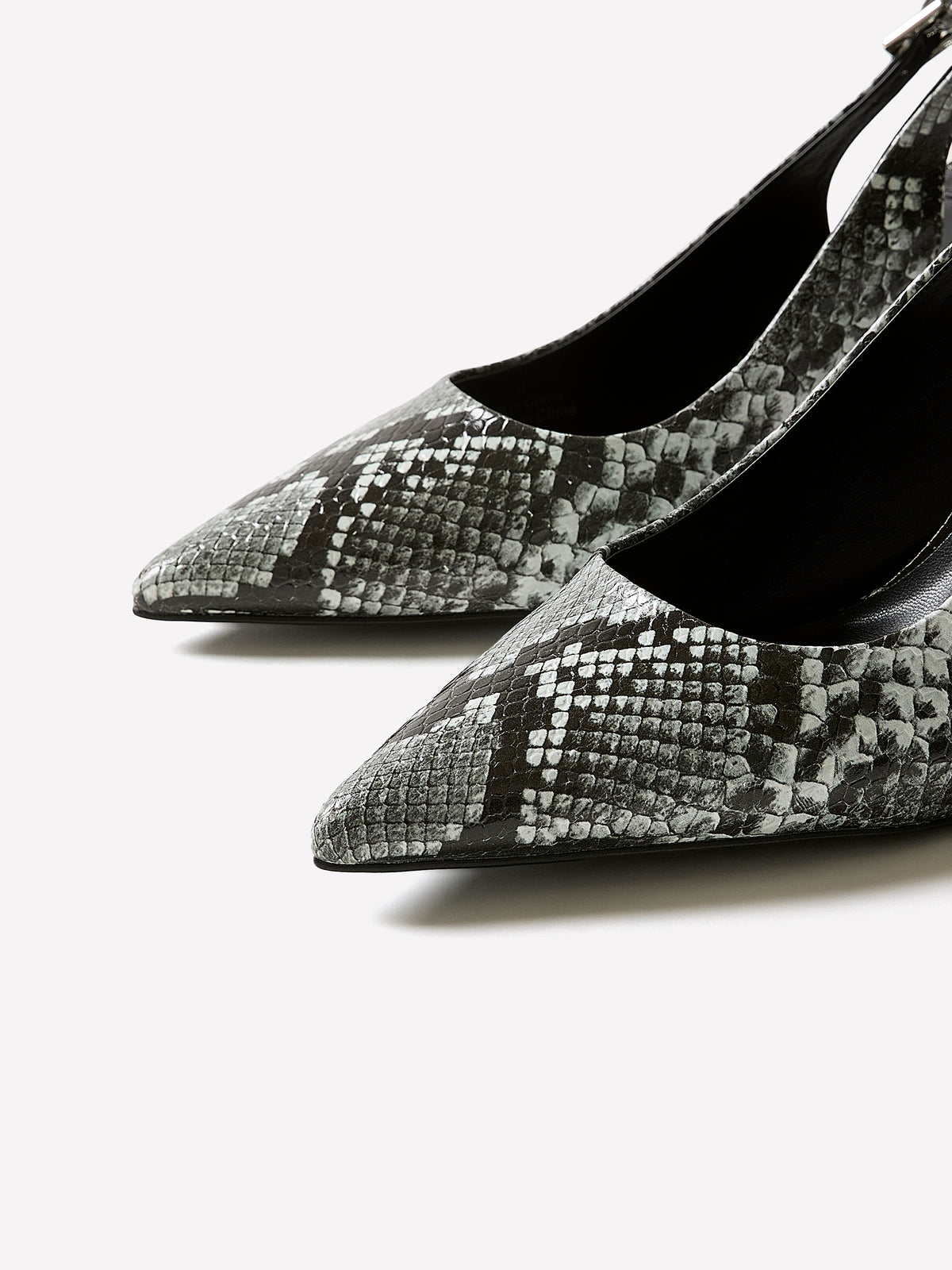 Ladies Leather High Heel Shoes
