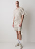 Men's Knit Tailored Collar Shirt Textured Stripe