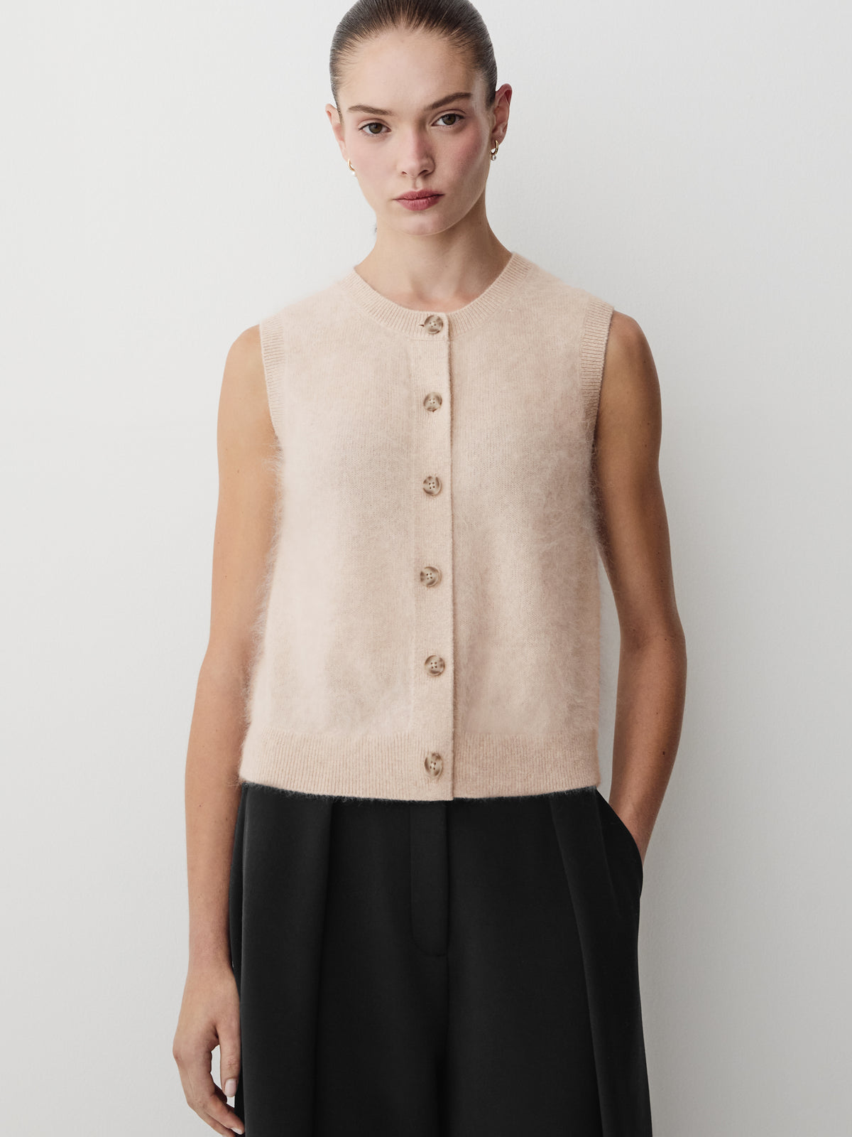 Knit Sweater Vest 100% Merino Wool