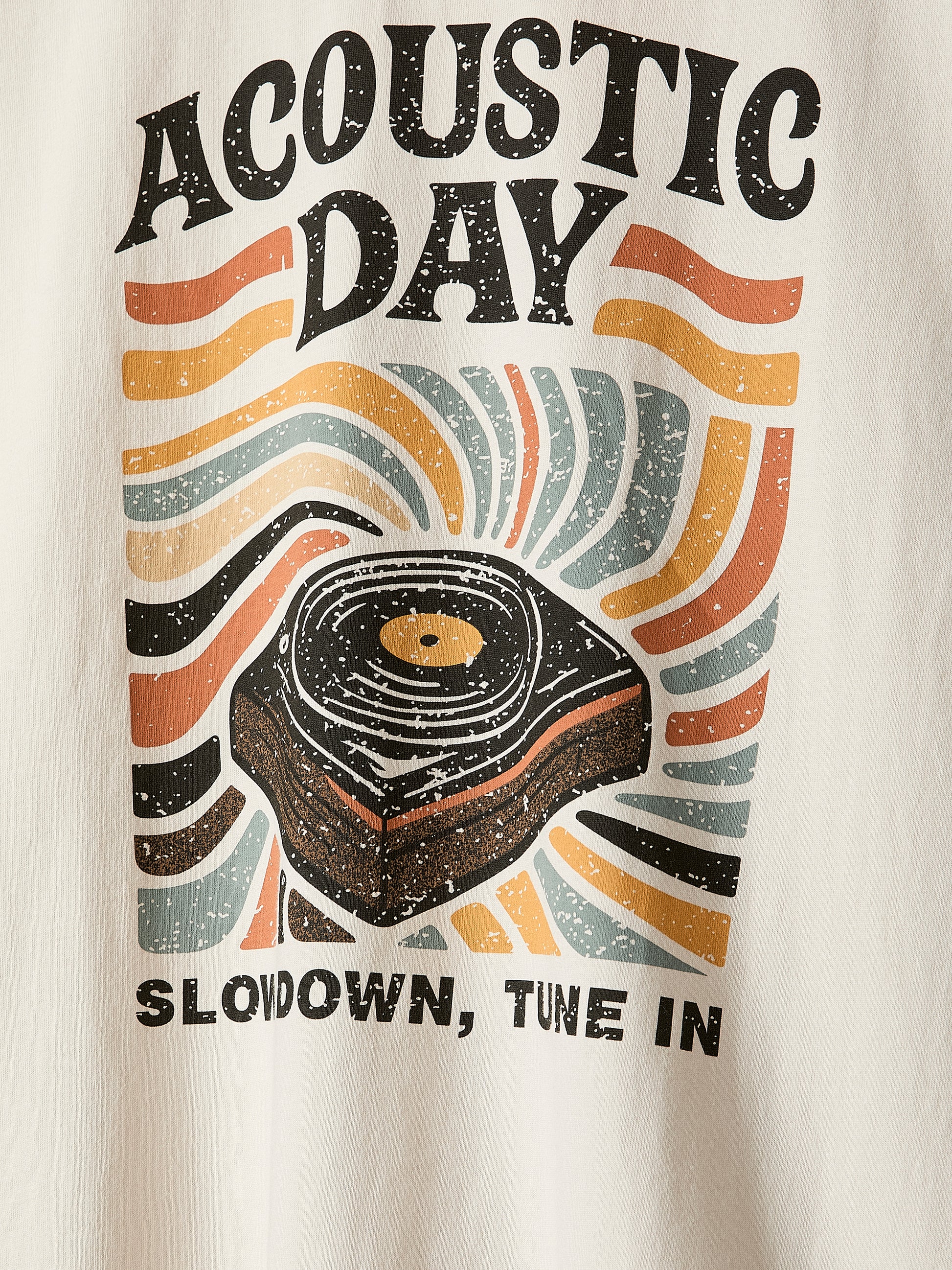 Oversized Short-Sleeve Crew-Neck Tee with Print