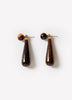 Pendant Earrings with Tiger Eye Stones