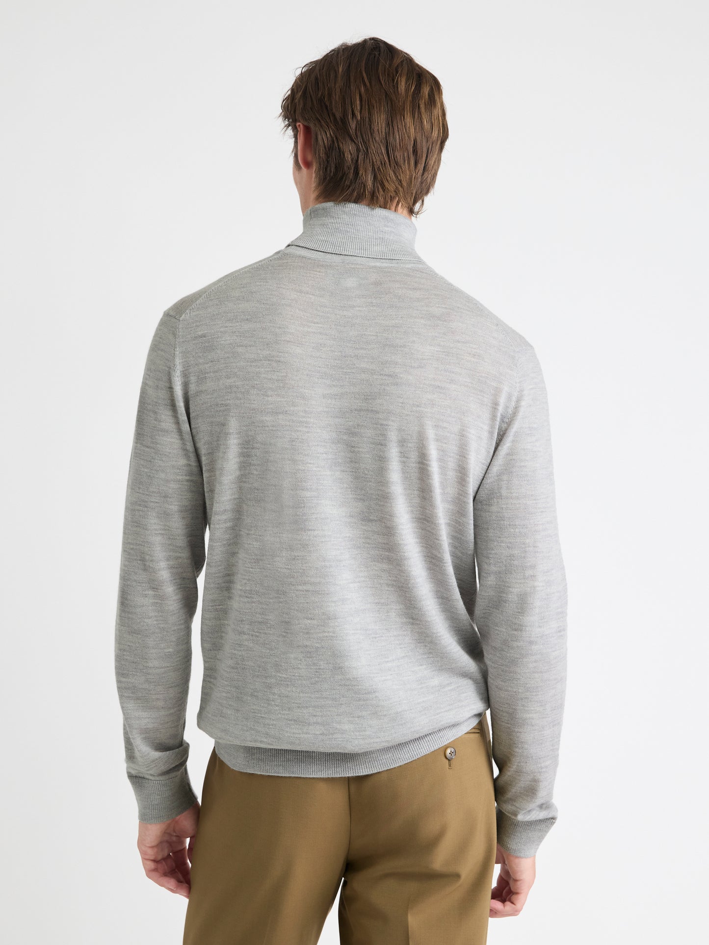 Pull à Col Roulé en Laine Mérinos