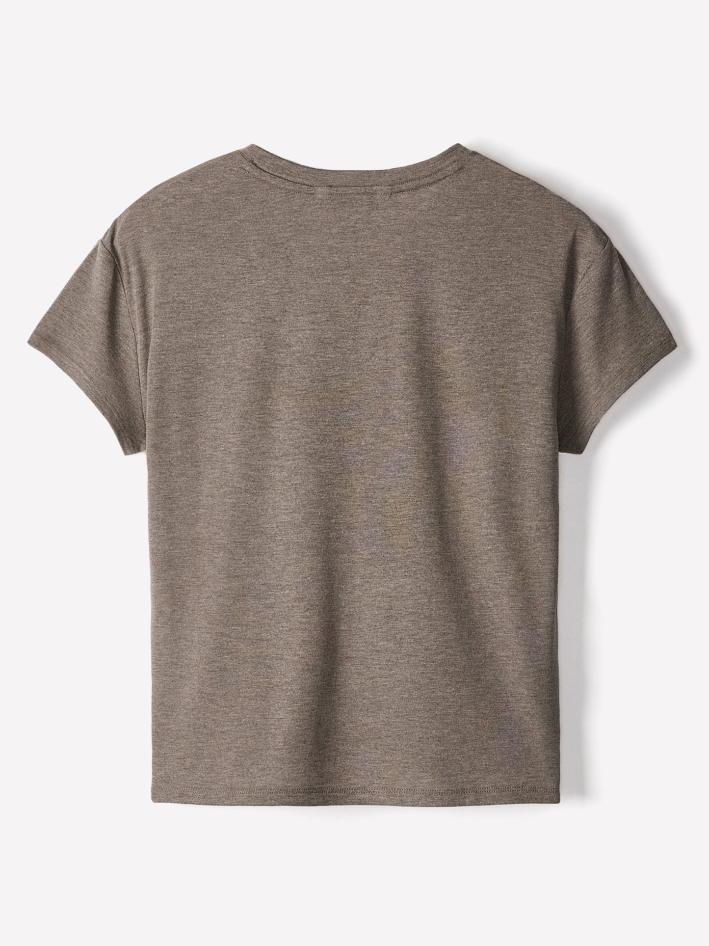 Knit Pullover V-Neck Tee Silk Blend