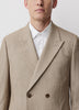Tailored-Fit Double-Breasted Striped Suit Blazer