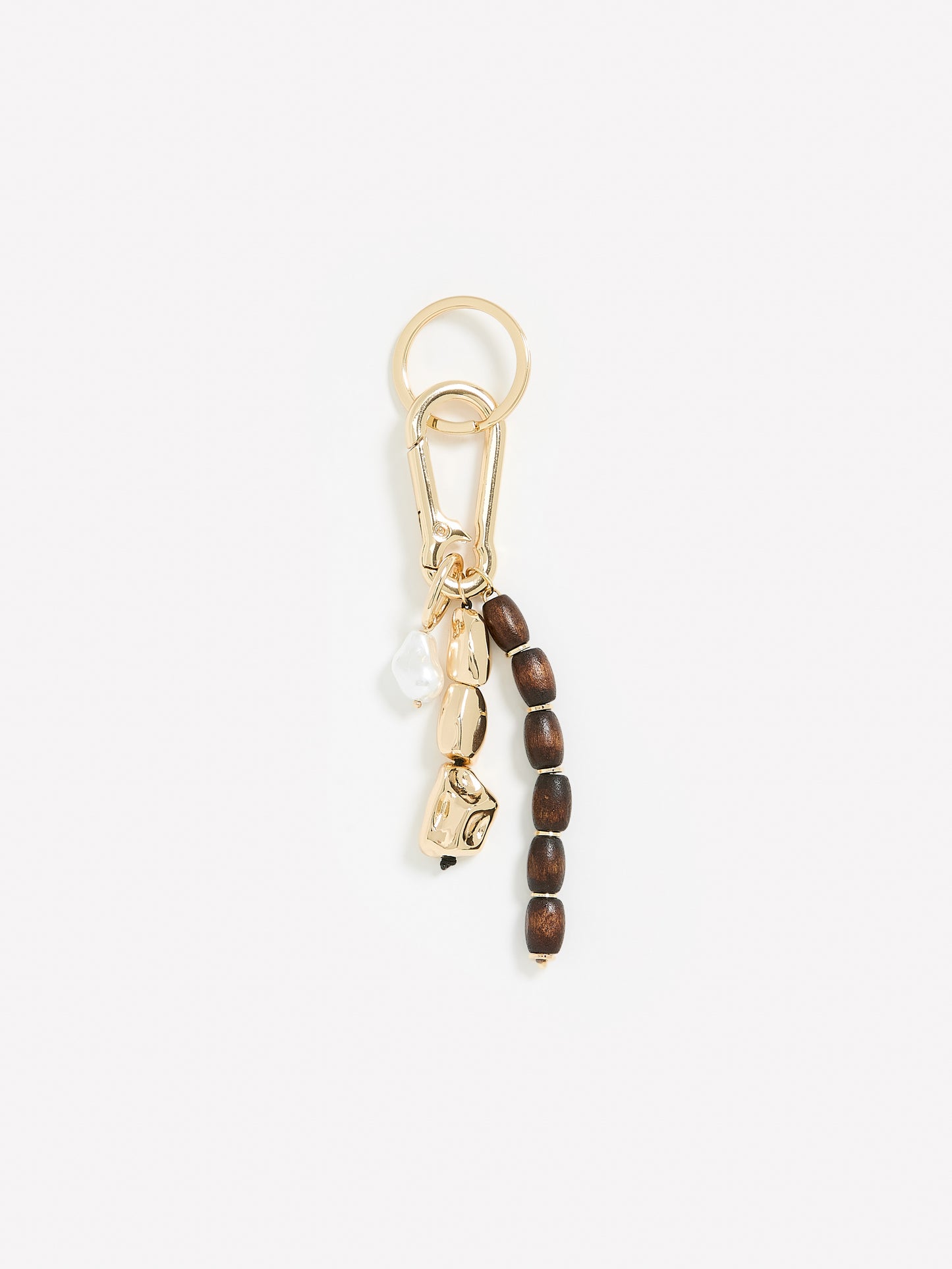 Ladies Metal Keychain Bag Charm with Beads