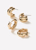 2-Pack Small Bold Metal Hoop Earrings